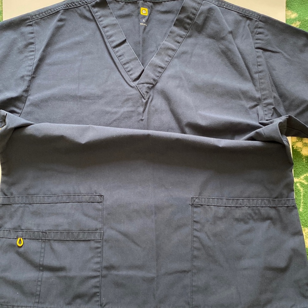Large navy scrub top